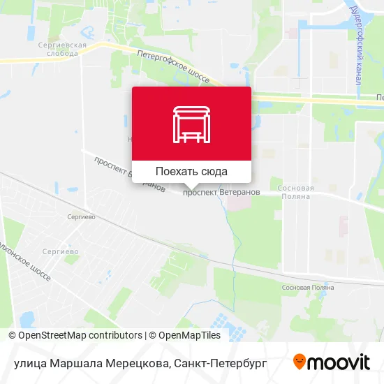 Карта улица Маршала Мерецкова