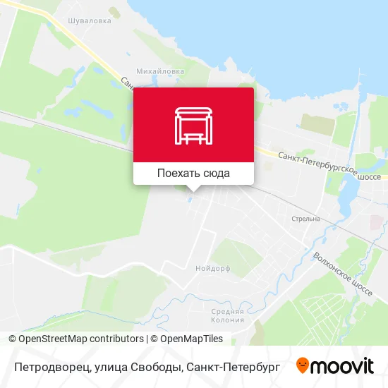 Карта Петродворец, улица Свободы