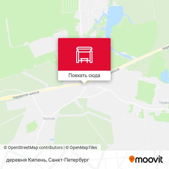 Карта деревня Кипень