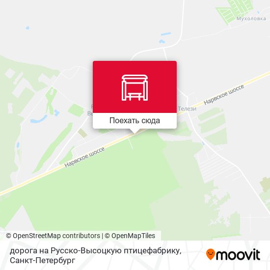 Карта дорога на Русско-Высоцкую птицефабрику
