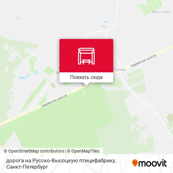 Карта дорога на Русско-Высоцкую птицефабрику