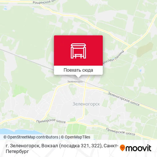Карта г. Зеленогорск, Вокзал (посадка 321, 322)