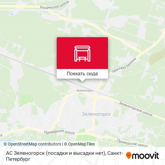 Карта АС Зеленогорск (посадки и высадки нет)