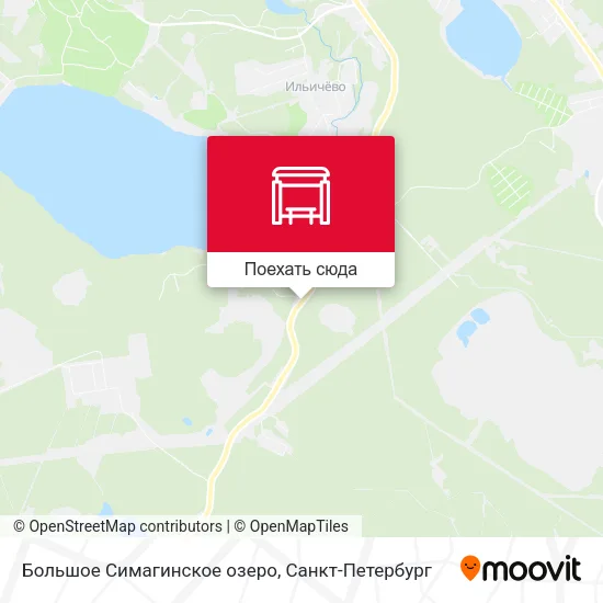 Карта Большое Симагинское озеро