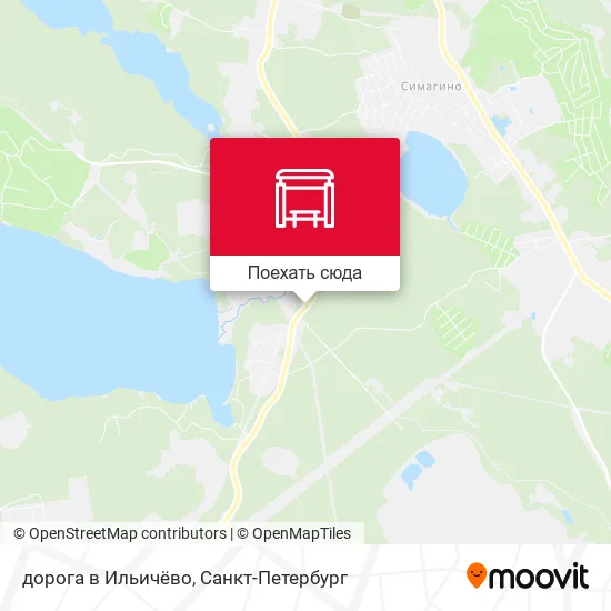 Карта дорога в Ильичёво