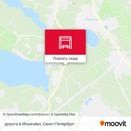Карта дорога в Ильичёво