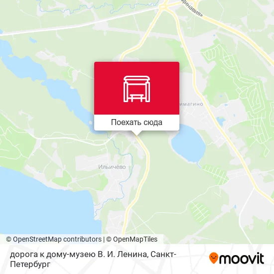 Карта дорога к дому-музею В. И. Ленина