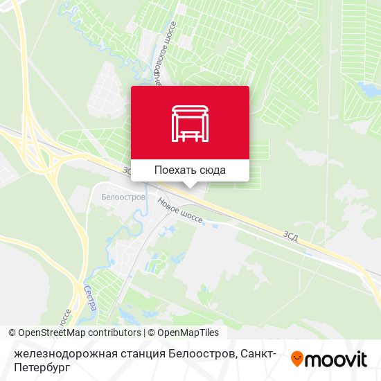 Карта железнодорожная станция Белоостров