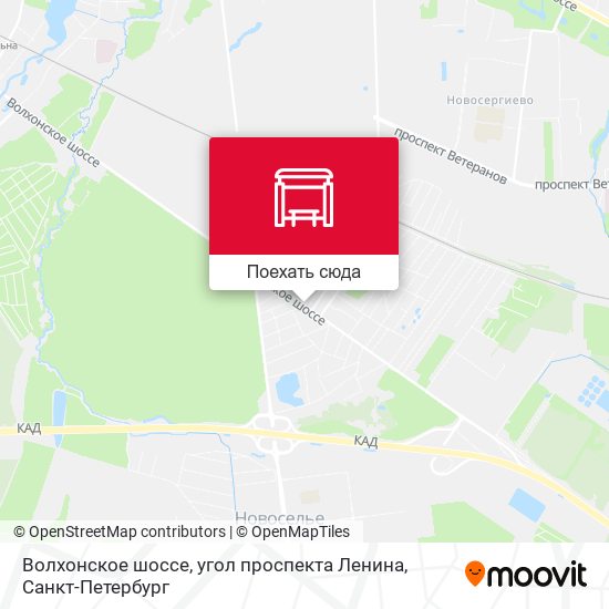 Карта Волхонское шоссе, угол проспекта Ленина