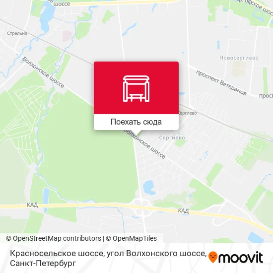 Карта Красносельское шоссе, угол Волхонского шоссе