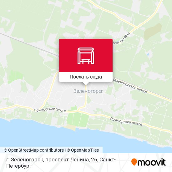 Карта г. Зеленогорск, проспект Ленина, 26