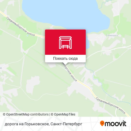 Карта дорога на Горьковское