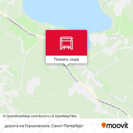 Карта дорога на Горьковское