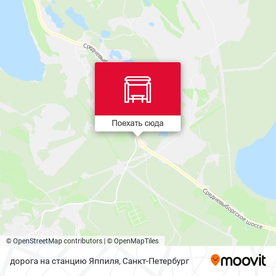 Карта дорога на станцию Яппиля