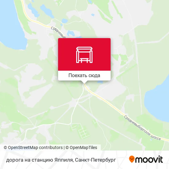 Карта дорога на станцию Яппиля