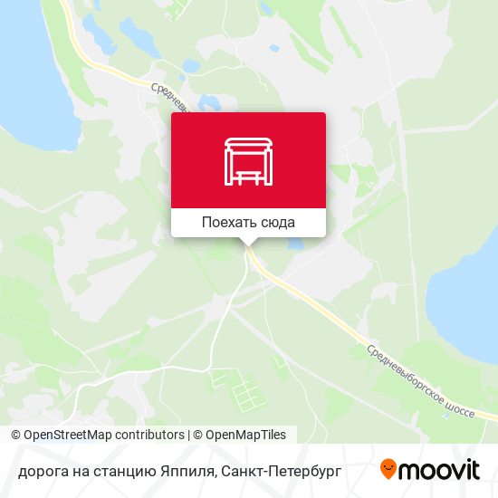 Карта дорога на станцию Яппиля