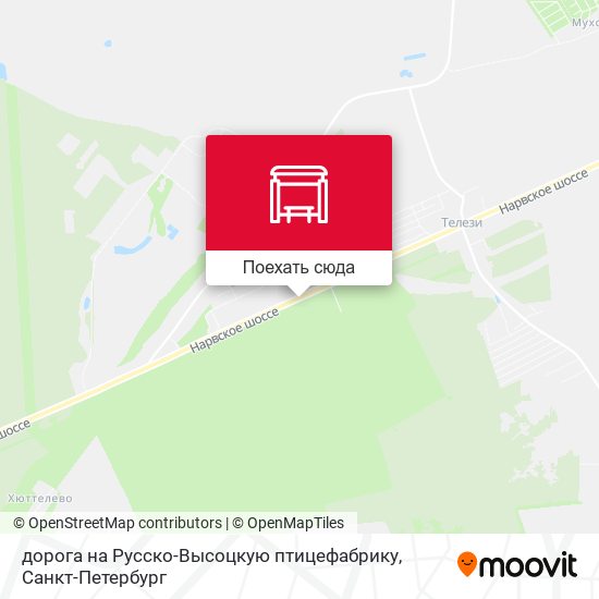 Карта дорога на Русско-Высоцкую птицефабрику