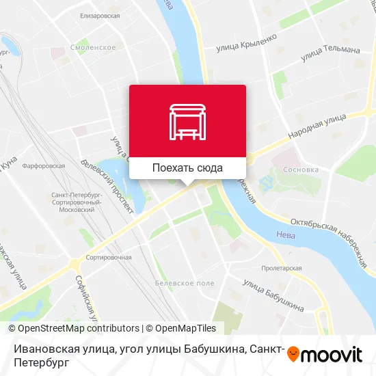 Карта Ивановская улица, угол улицы Бабушкина