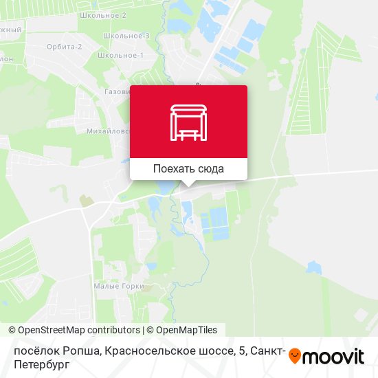Карта посёлок Ропша, Красносельское шоссе, 5