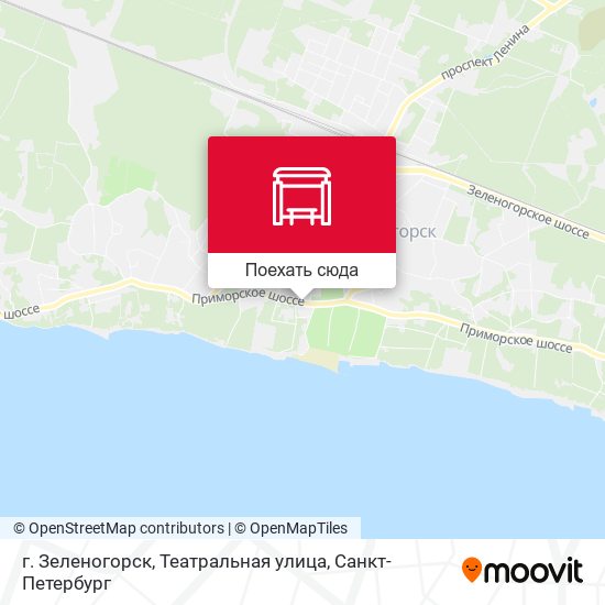 Карта г. Зеленогорск, Театральная улица