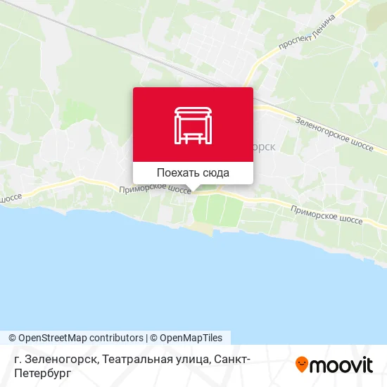 Карта г. Зеленогорск, Театральная улица