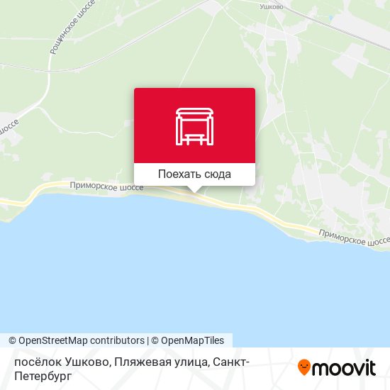 Карта посёлок Ушково, Пляжевая улица