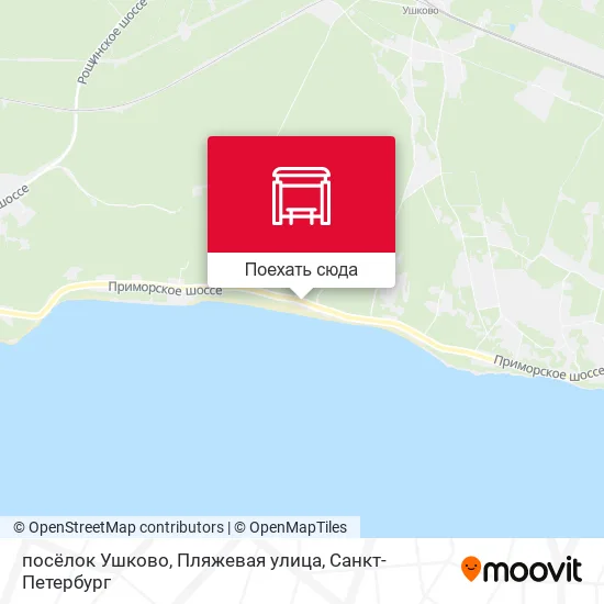 Карта посёлок Ушково, Пляжевая улица
