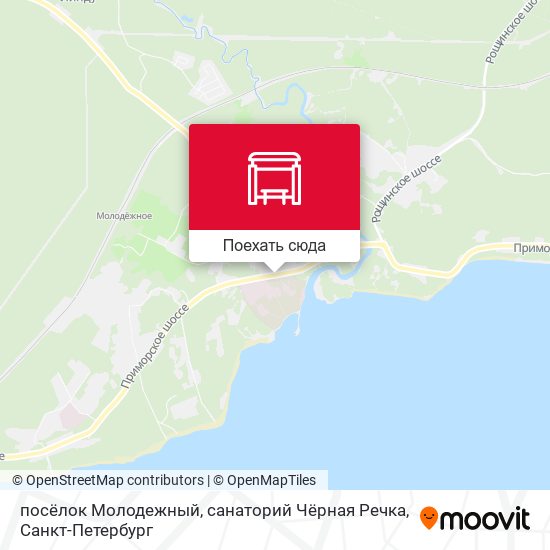Карта посёлок Молодежный, санаторий Чёрная Речка