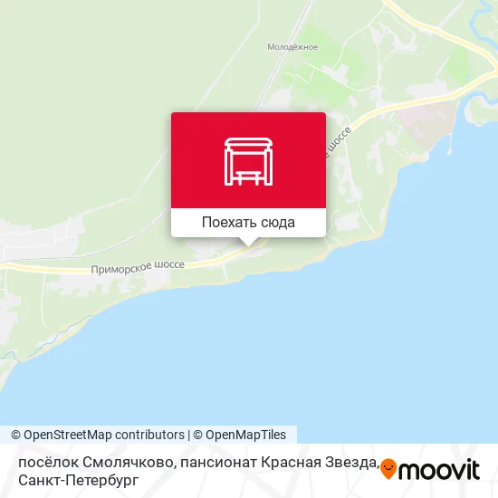 Карта посёлок Смолячково, пансионат Красная Звезда