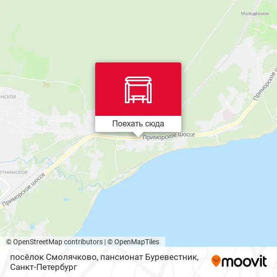 Карта посёлок Смолячково, пансионат Буревестник