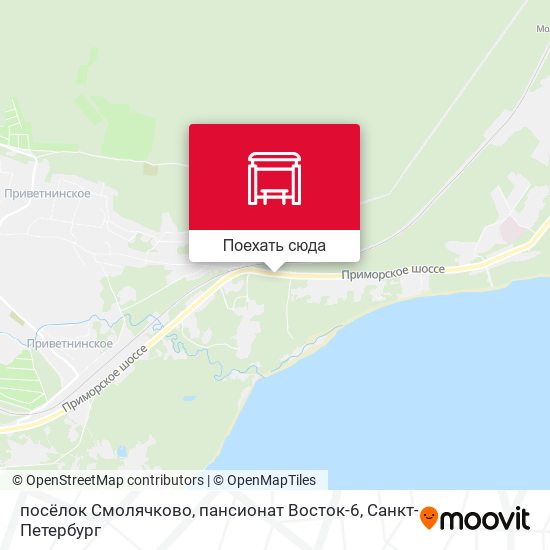 Карта посёлок Смолячково, пансионат Восток-6