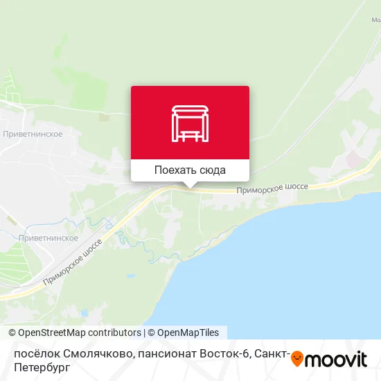 Карта посёлок Смолячково, пансионат Восток-6
