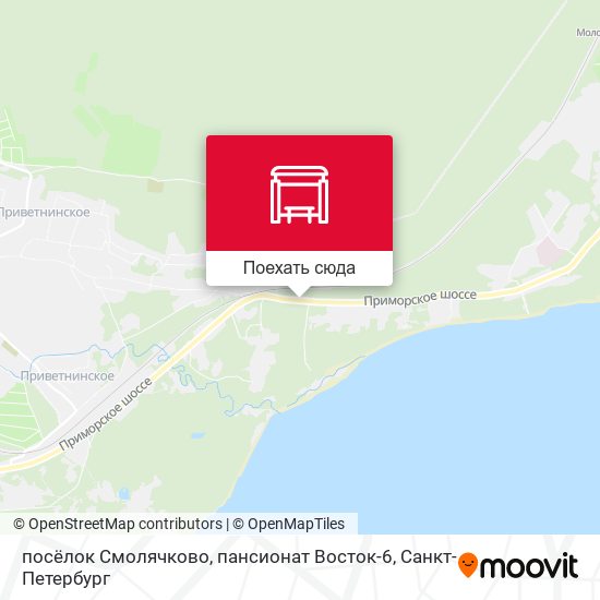 Карта посёлок Смолячково, пансионат Восток-6
