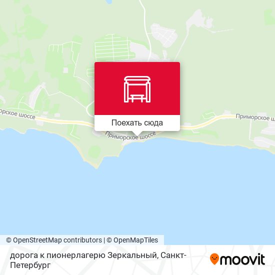 Карта дорога к пионерлагерю Зеркальный