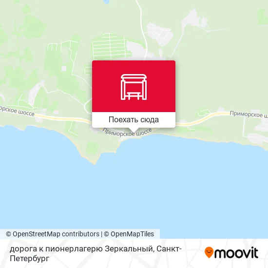 Карта дорога к пионерлагерю Зеркальный