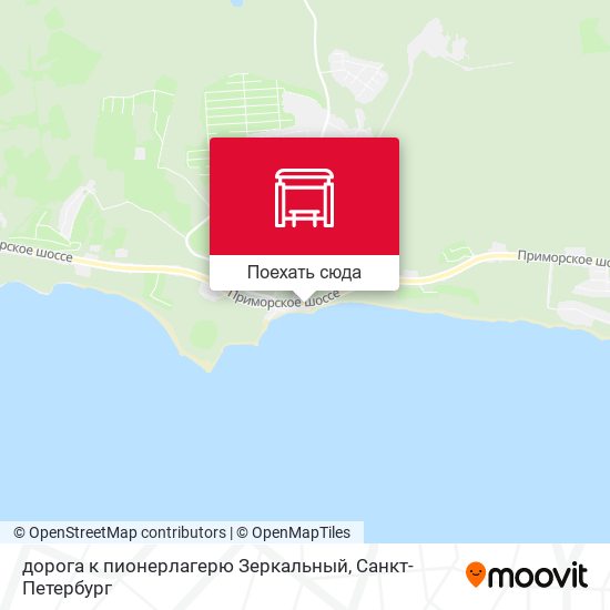 Карта дорога к пионерлагерю Зеркальный
