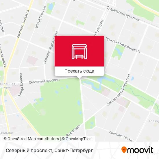 Карта Северный проспект