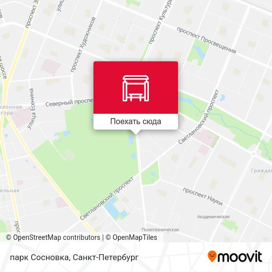 Карта парк Сосновка