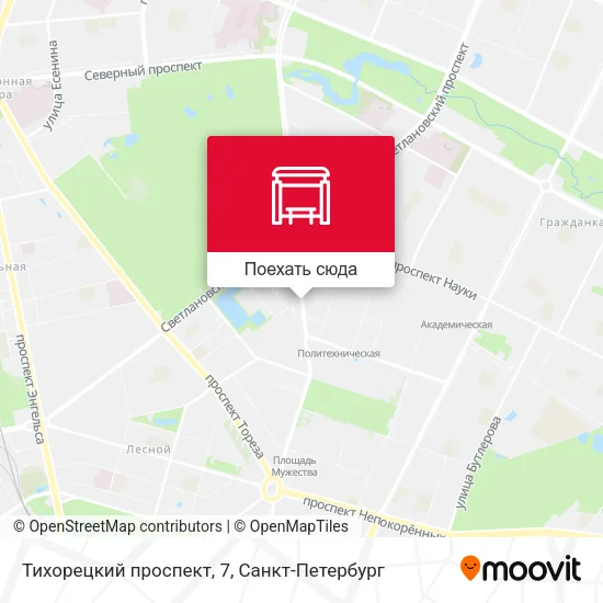 Карта Тихорецкий проспект, 7