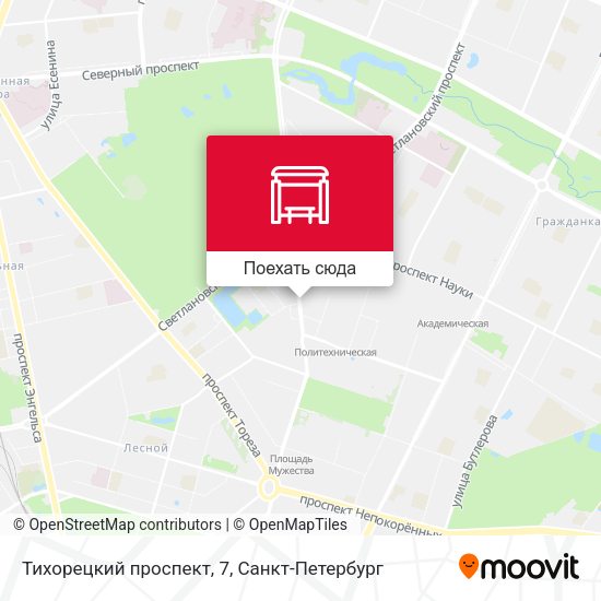 Карта Тихорецкий проспект, 7