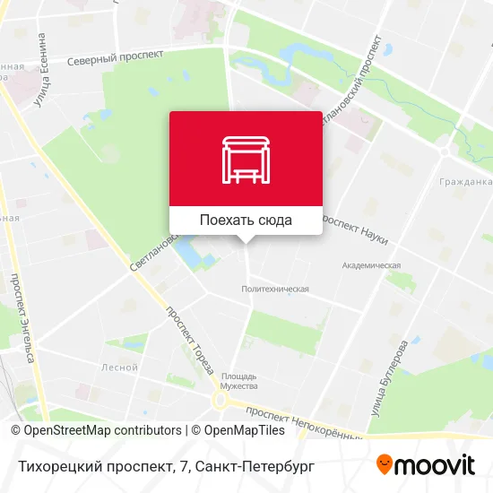 Карта Тихорецкий проспект, 7
