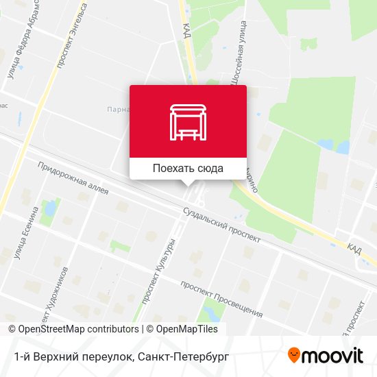 Карта 1-й Верхний переулок