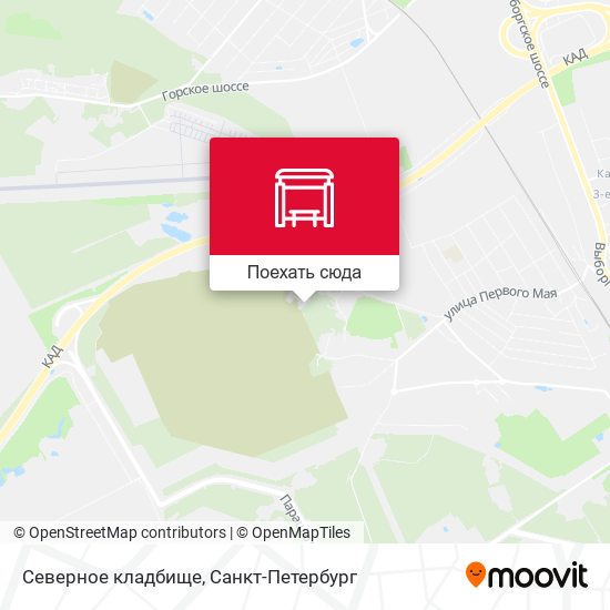 Карта Северное кладбище
