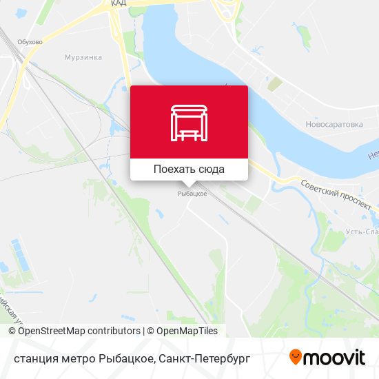 Карта станция метро Рыбацкое