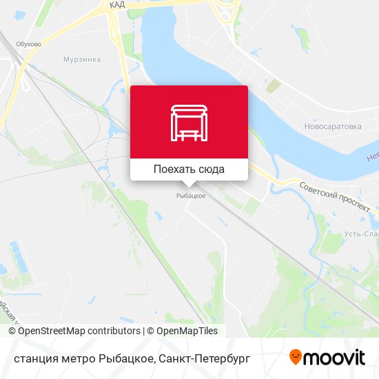 Карта станция метро Рыбацкое