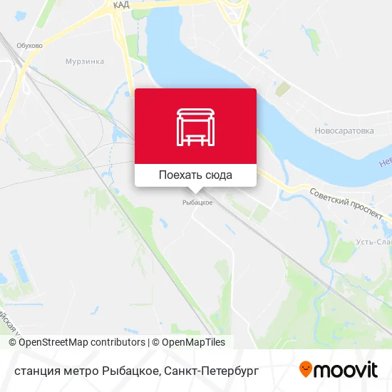 Карта станция метро Рыбацкое