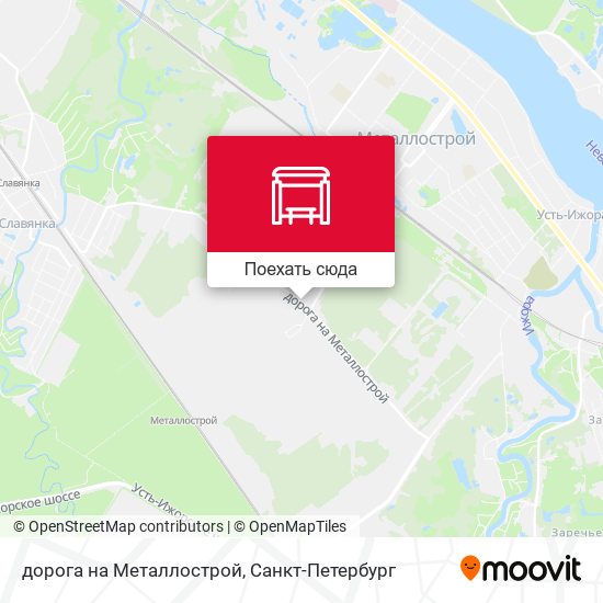 Карта дорога на Металлострой