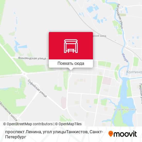 Карта проспект Ленина, угол улицыТанкистов