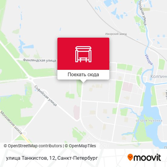 Карта улица Танкистов, 12