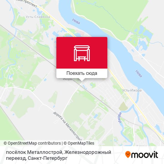 Карта посёлок Металлострой, Железнодорожный переезд
